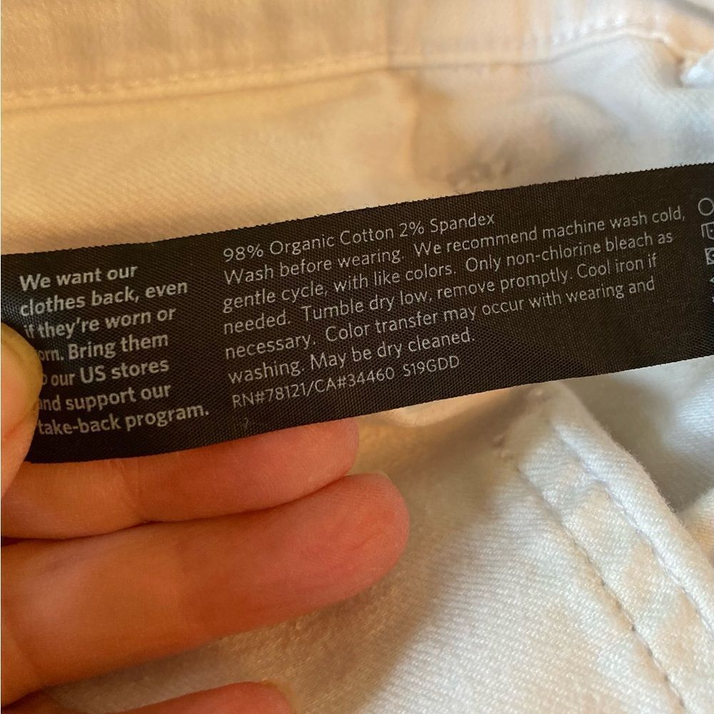Eileen Fisher Organic Cotton White Denim Jeans - Picture 7 of 7